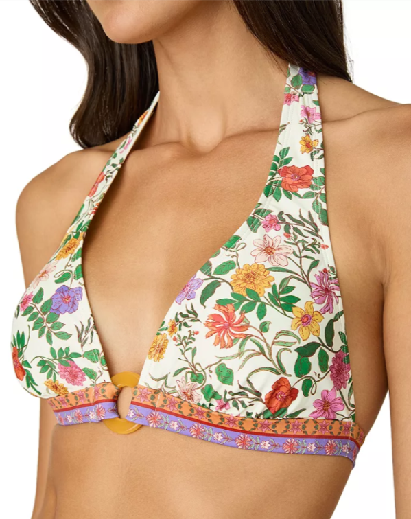 Shoshanna Floral Print Ring Halter Top MSRP $170