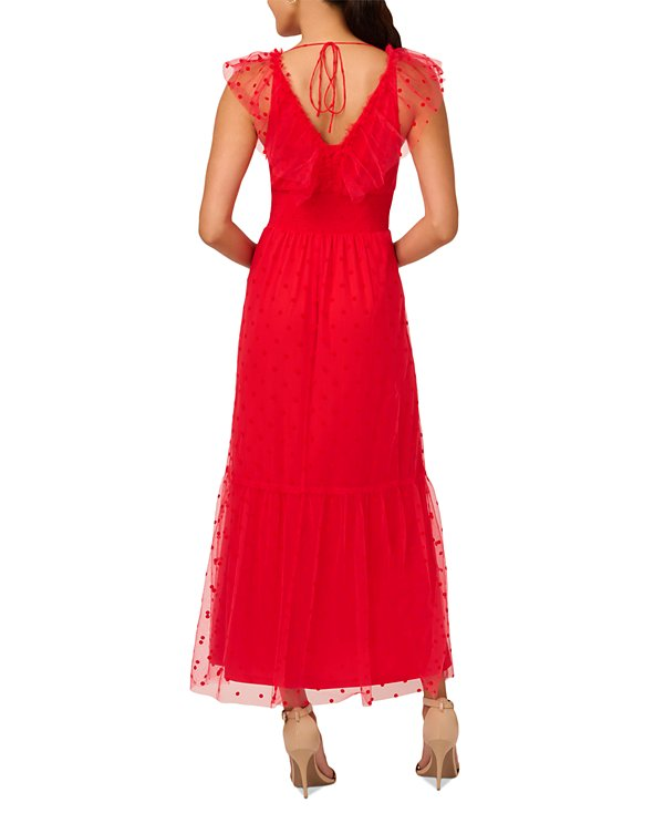 Adrianna by Adrianna Papell Women's Sleeveless Dot-Mesh Dress MSRP $159