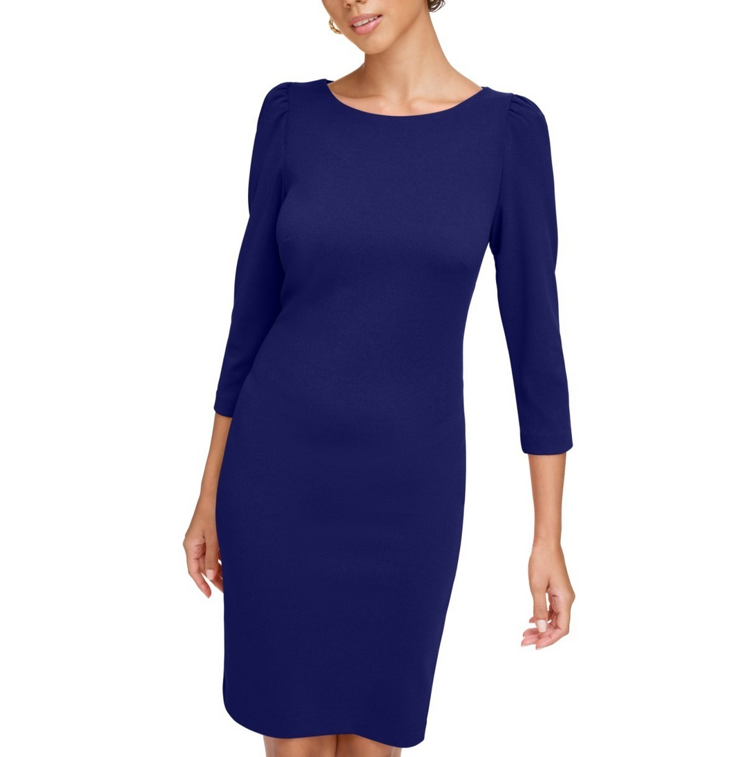 Calvin Klein Women's 3/4-Sleeve Sheath Dress MSRP $ 99.98