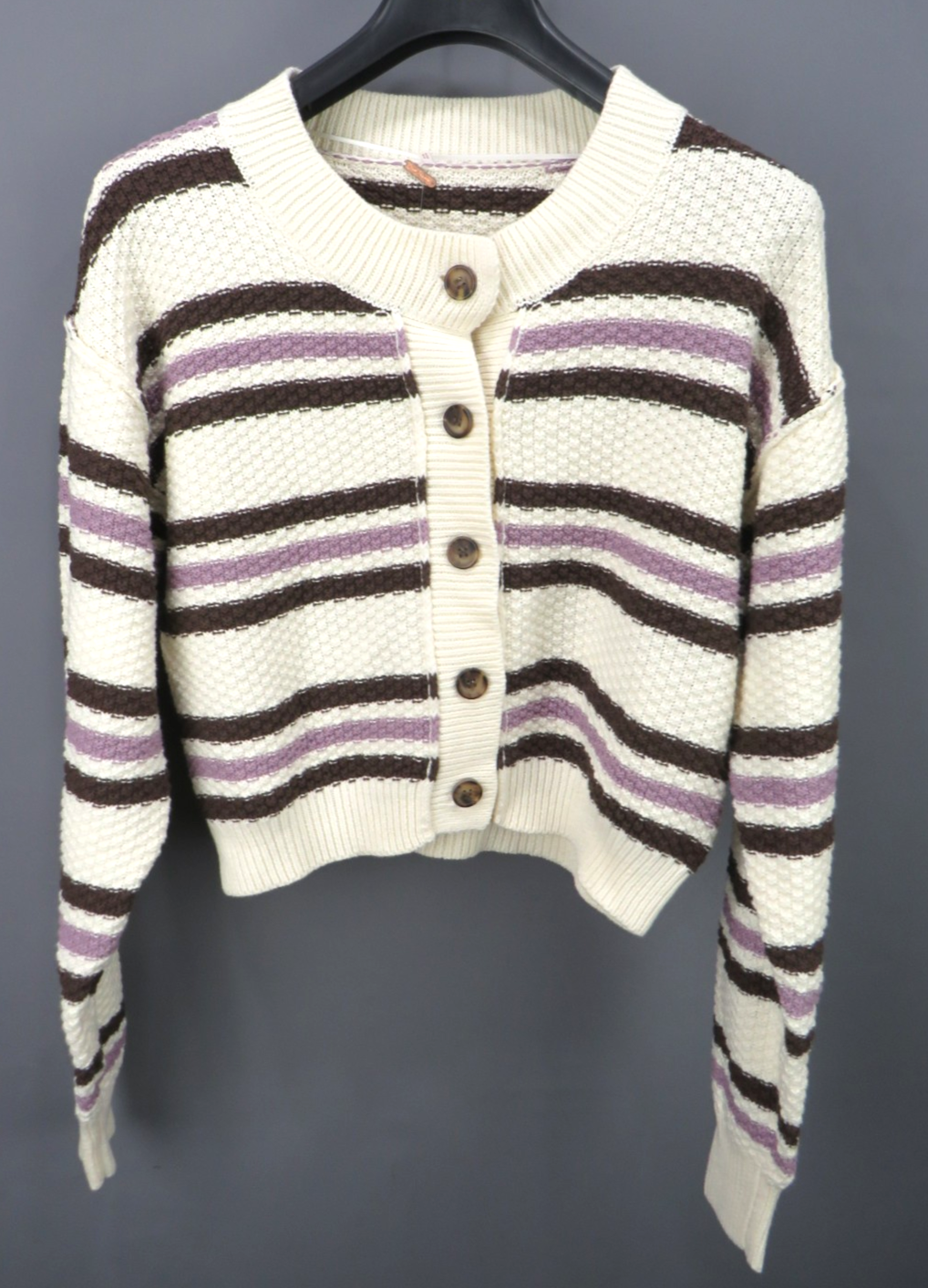 Free People Lila Striped Cardigan MSRP $108