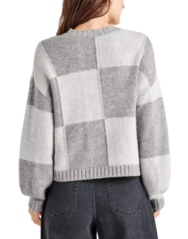 Splendid Kit Color Blocked Checkerboard Sweater MSRP $158