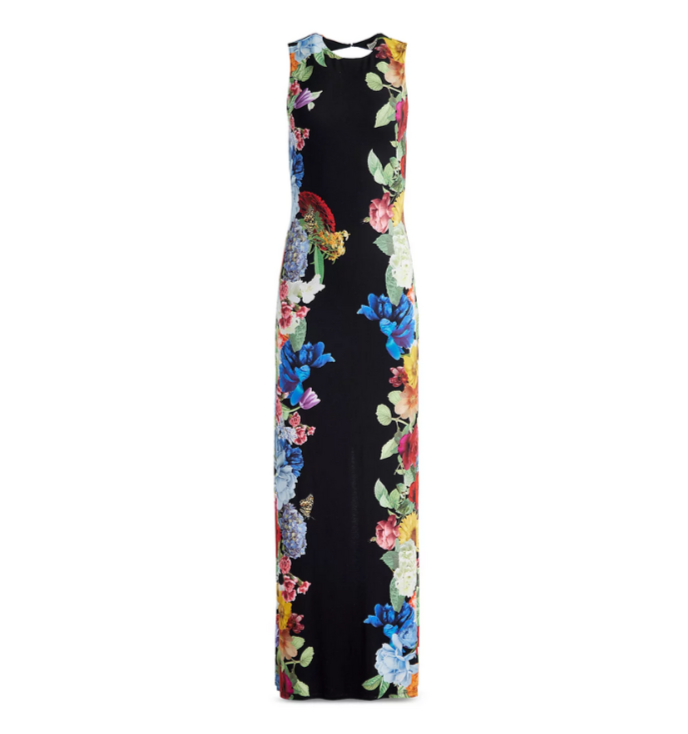 Alice and Olivia Delora Open Back Maxi Dress MSRP $495