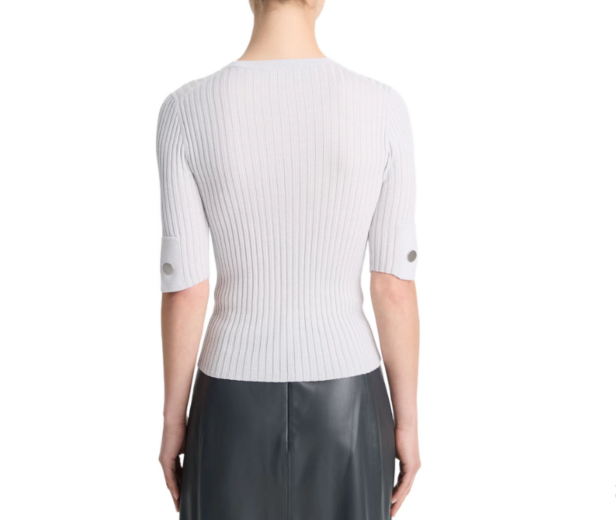 Vince Wool Silk Elbow Sleeve Top MSRP $325