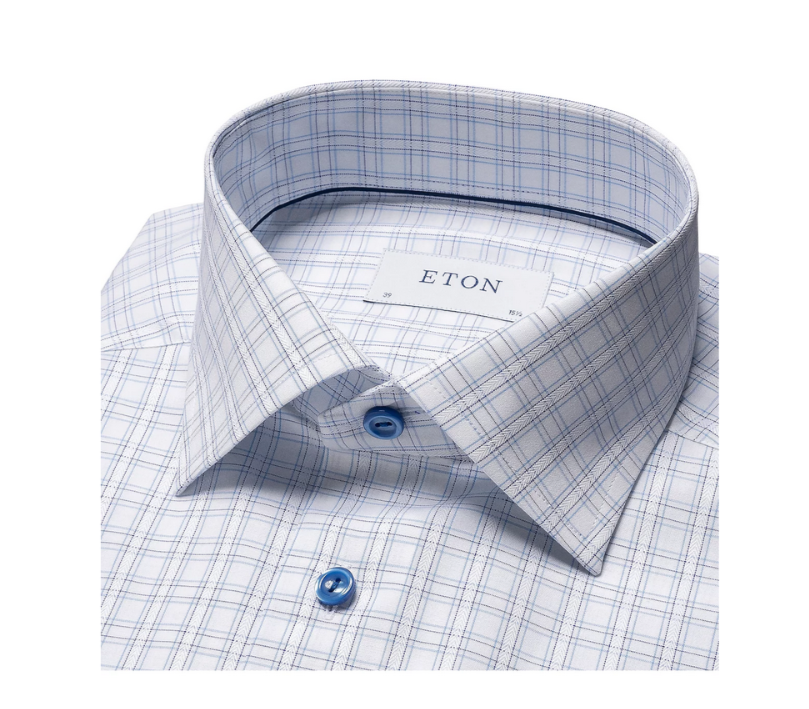 Eton Contemporary Fit Check Shirt MSRP $280