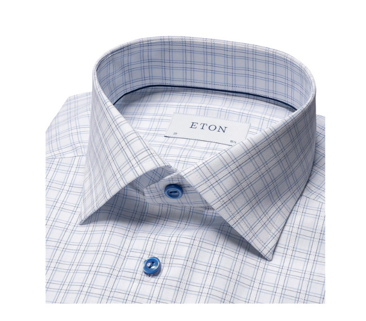Eton Contemporary Fit Check Shirt MSRP $280