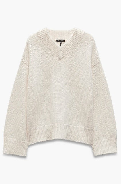 rag & bone Danica Wool & Cashmere V-Neck Sweater MSRP $478