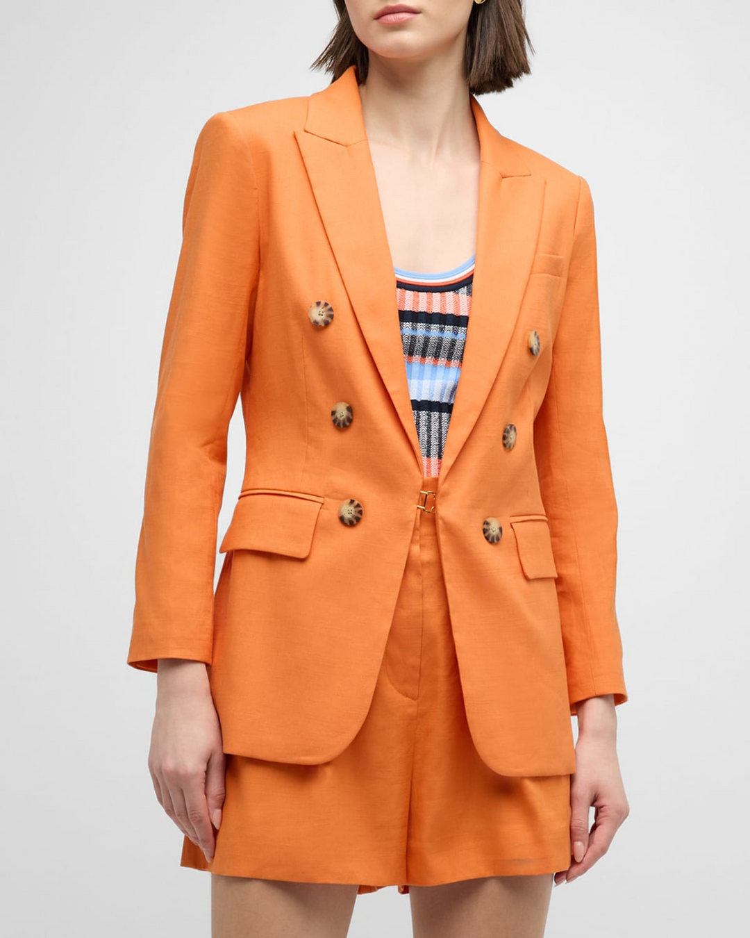 Veronica Beard Bexley Stretch-Linen Dickey Jacket MSRP $698