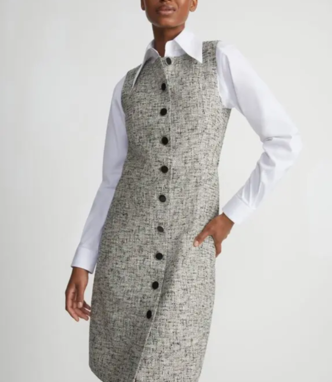 Lafayette 148 New York Button Front Dress MSRP $998