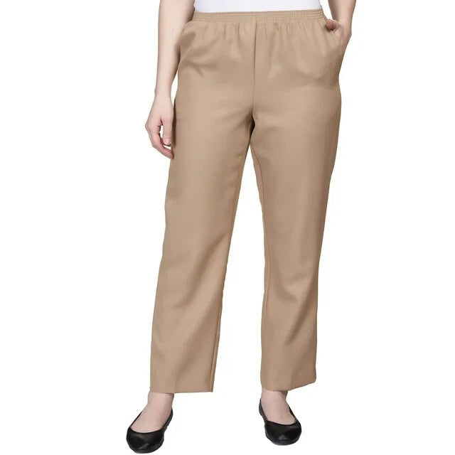Alfred Dunner Petite Classics Pull-On Straight-Leg Pants MSRP $39