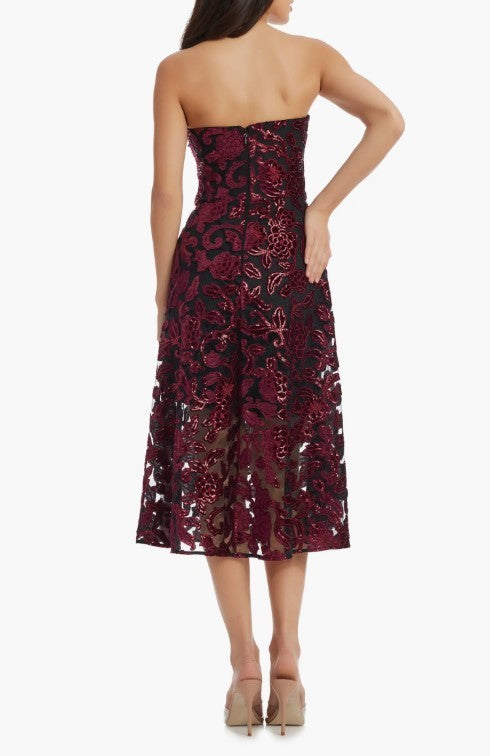 Dress the Population Women's Sadie Strapless Sequinned Dress MSRP $328