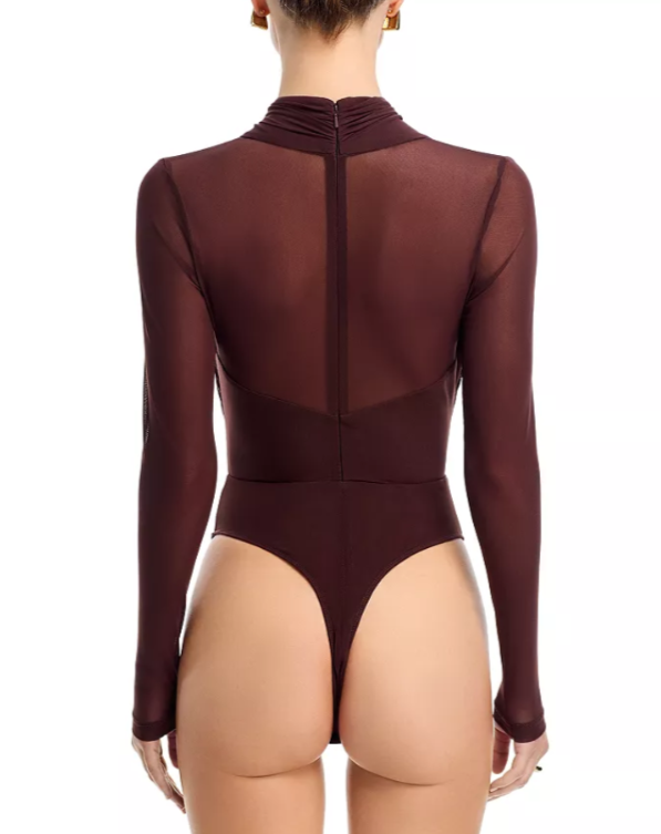 Bardot Aliyah Wrap Long Sleeve Bodysuit MSRP $99