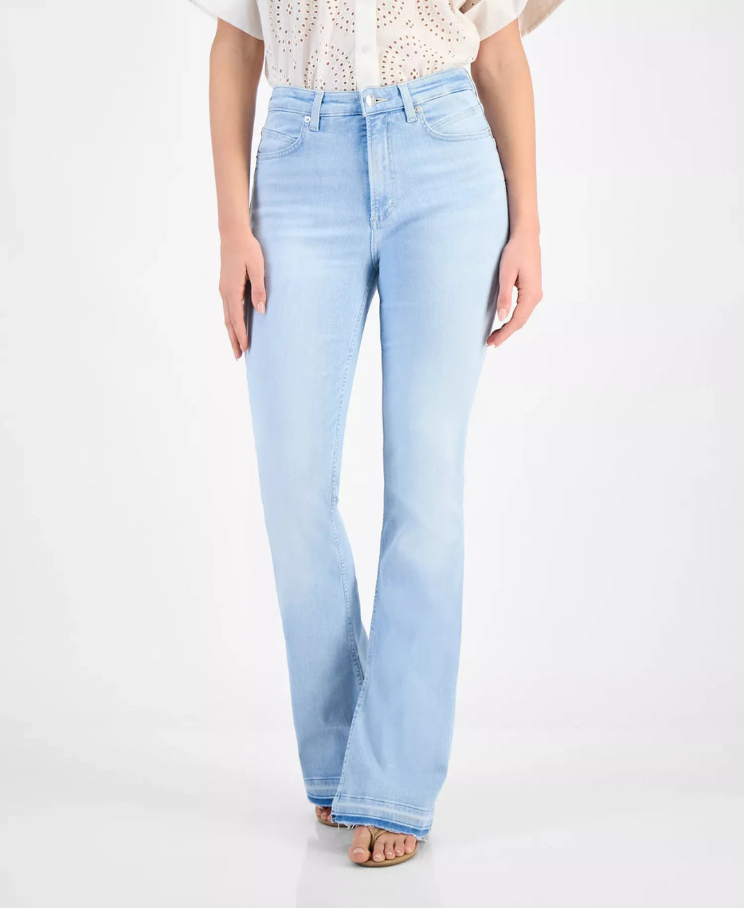 BOSS Orange Women's Mid-Rise Slit-Flare-Leg Jeans MSRP $159