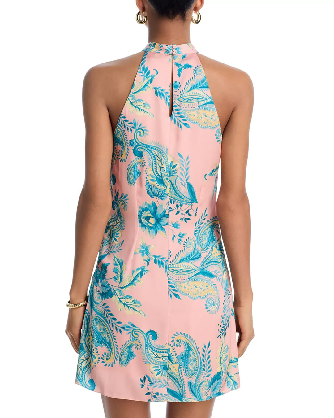 Hemant and Nandita Printed Halter Mini Dress MSRP $348