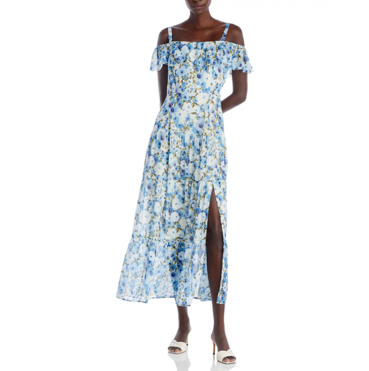 PAIGE Carmelia Floral Print Silk Dress MSRP $499