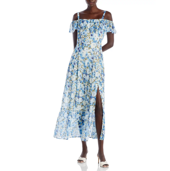 PAIGE Carmelia Floral Print Silk Dress MSRP $499