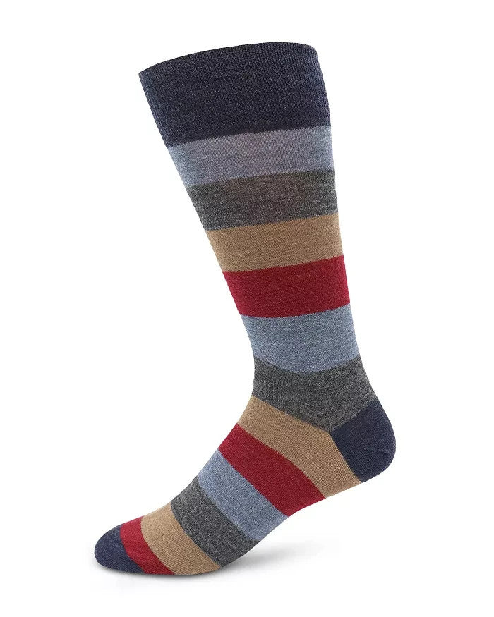 The Men's Store Cotton Blend Rugby Stripe Socks MSRP $12