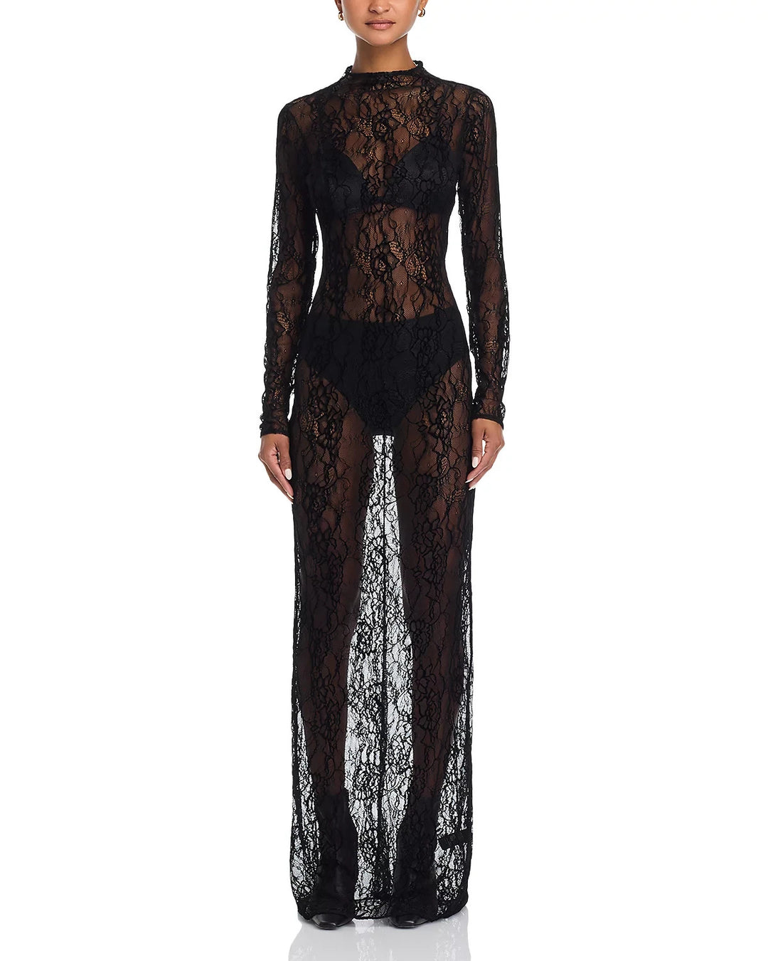 Good American Long Sleeve Lace Gown MSRP $189