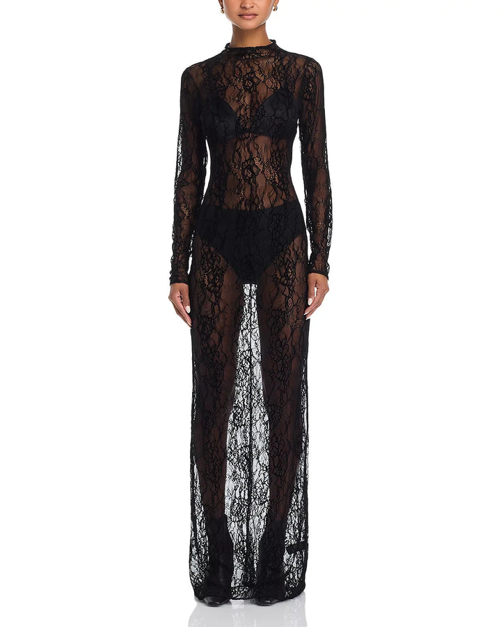 Good American Long Sleeve Lace Gown MSRP $189