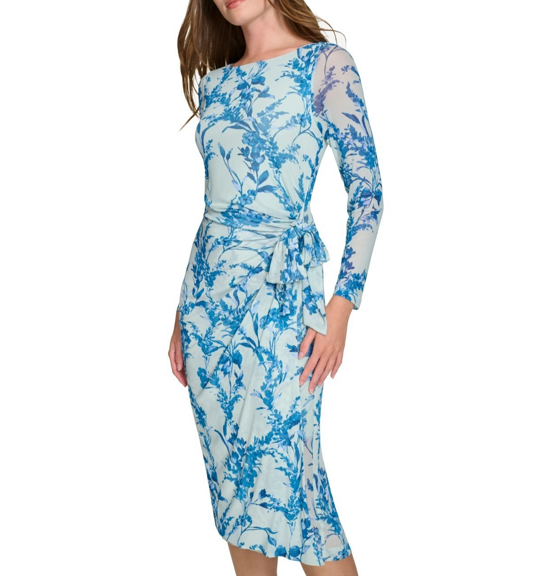 Tommy Hilfiger Women's Floral-Print Mesh Sheath Dress MSRP $119