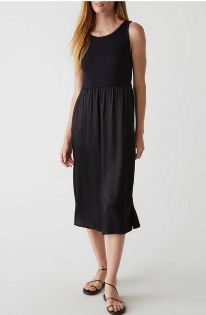 Michael Stars Bridgette Mixed Media Tank Dress MSRP $158