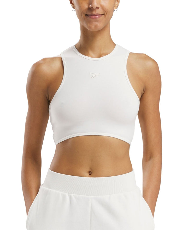 Reebok Wardobe Essentials Curved-Hem Bralette Top
