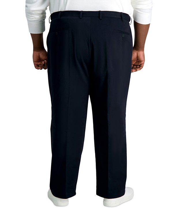 Haggar Men's Big & Tall Iron Free Premium Khaki Classic-Fit Flat Pant MSRP $80