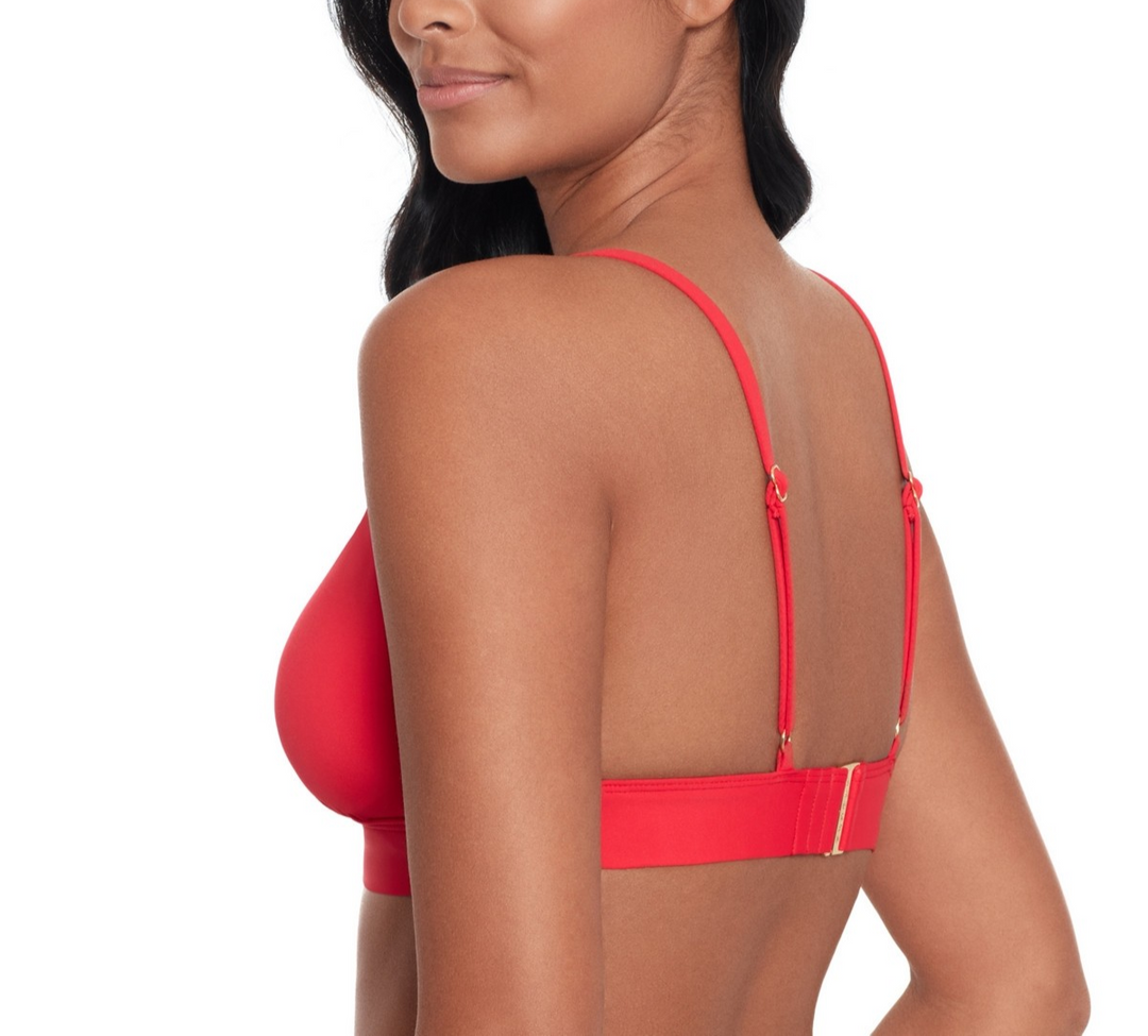 Lauren Ralph Lauren Toggle V-Neck Bikini Top MSRP $100