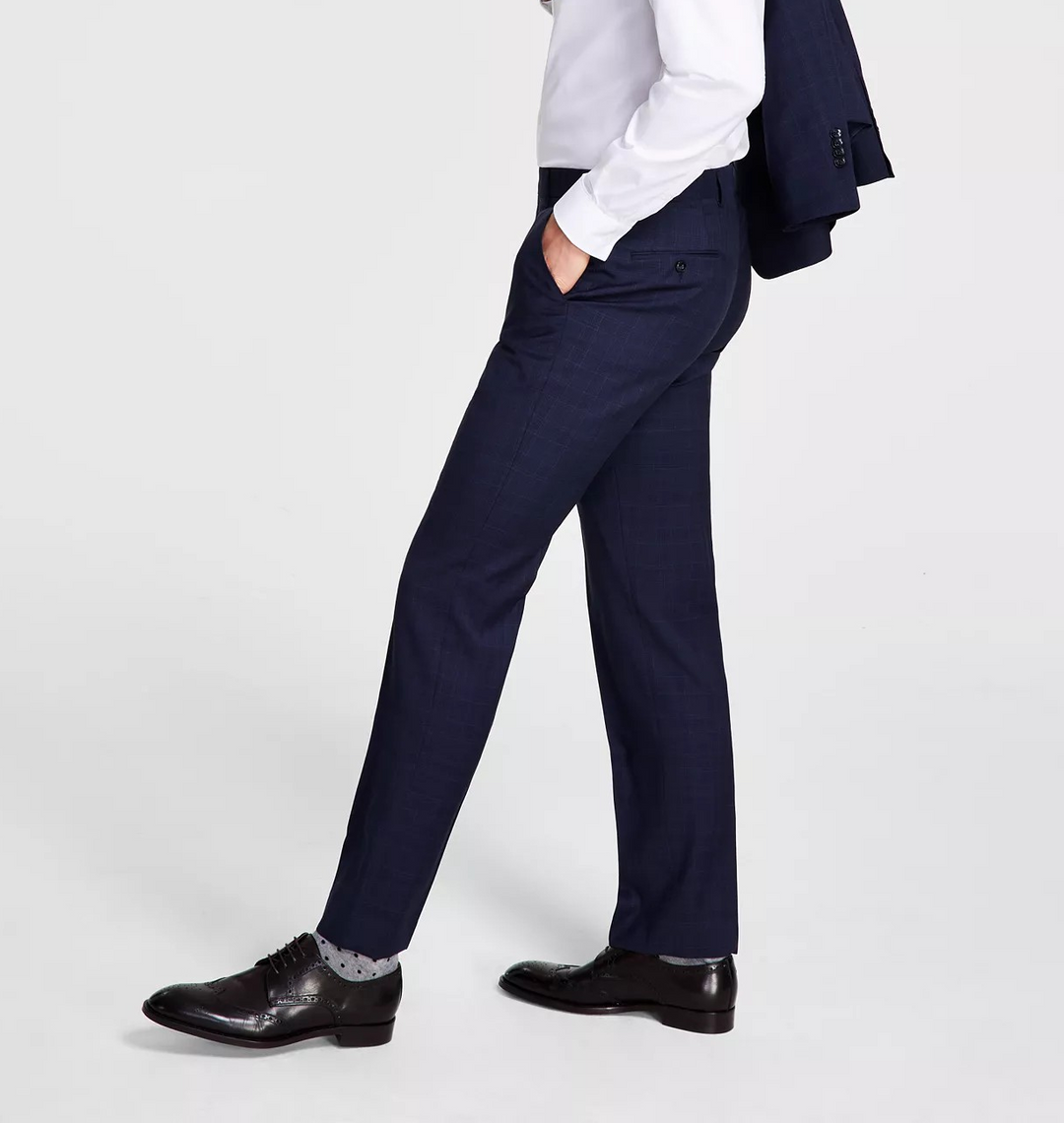 Michael Kors Men's Classic-Fit Stretch Wool-Blend Suit Pants MSRP $190