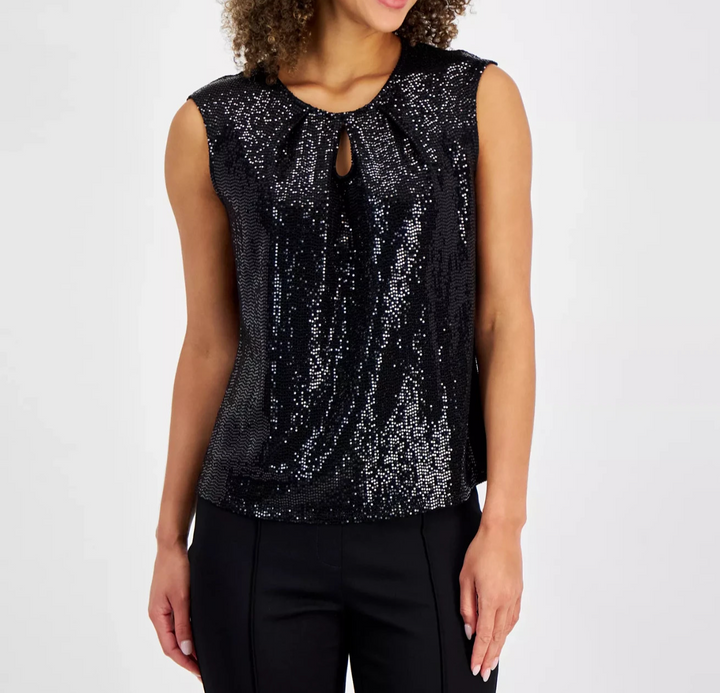 Kasper Women's Mirror-Dot  Sleeveless Top MSRP $59
