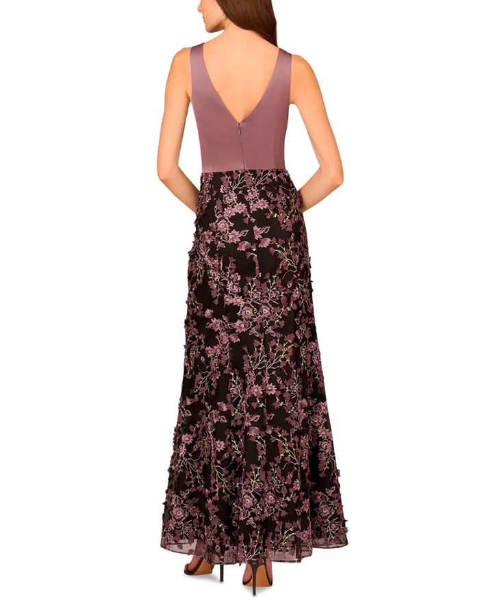 Aidan Mattox Embroidered Gown MSRP $450