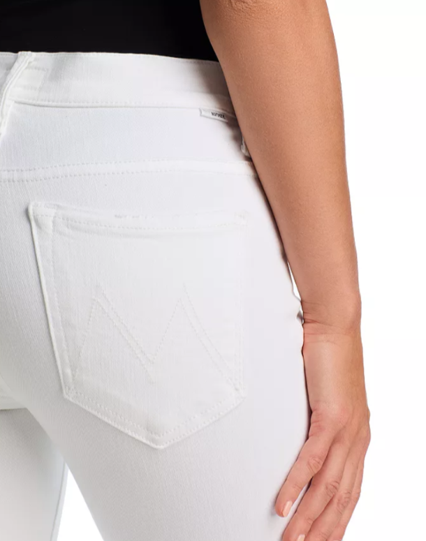 MOTHER Lil Insider Mid Rise Crop Step Fray Jeans MSRP $228