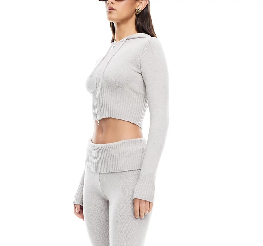 Lioness Muse Knit Zip up Hoodie MSRP $69