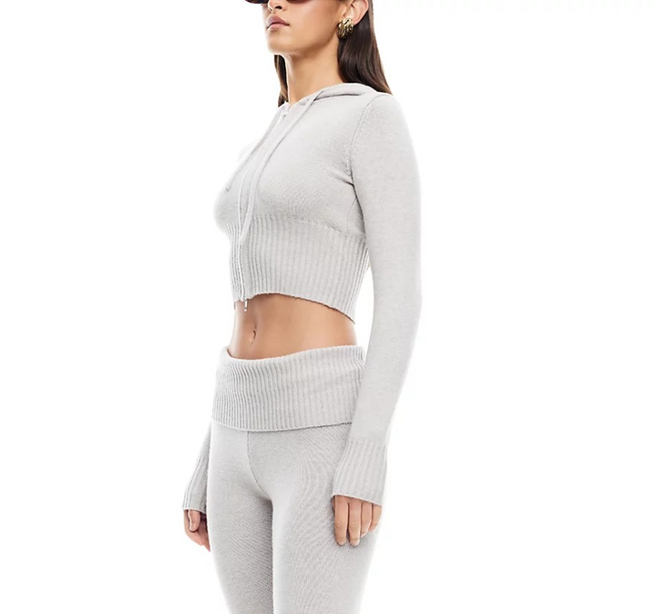 Lioness Muse Knit Zip up Hoodie MSRP $69