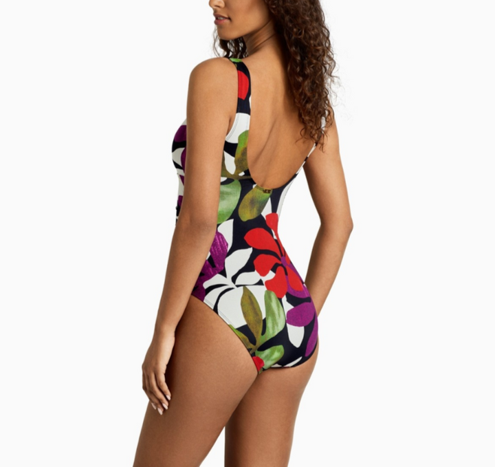 Lauren Ralph Lauren Ring Over-The-Shoulder Underwire One-Piece Swimsuit $155