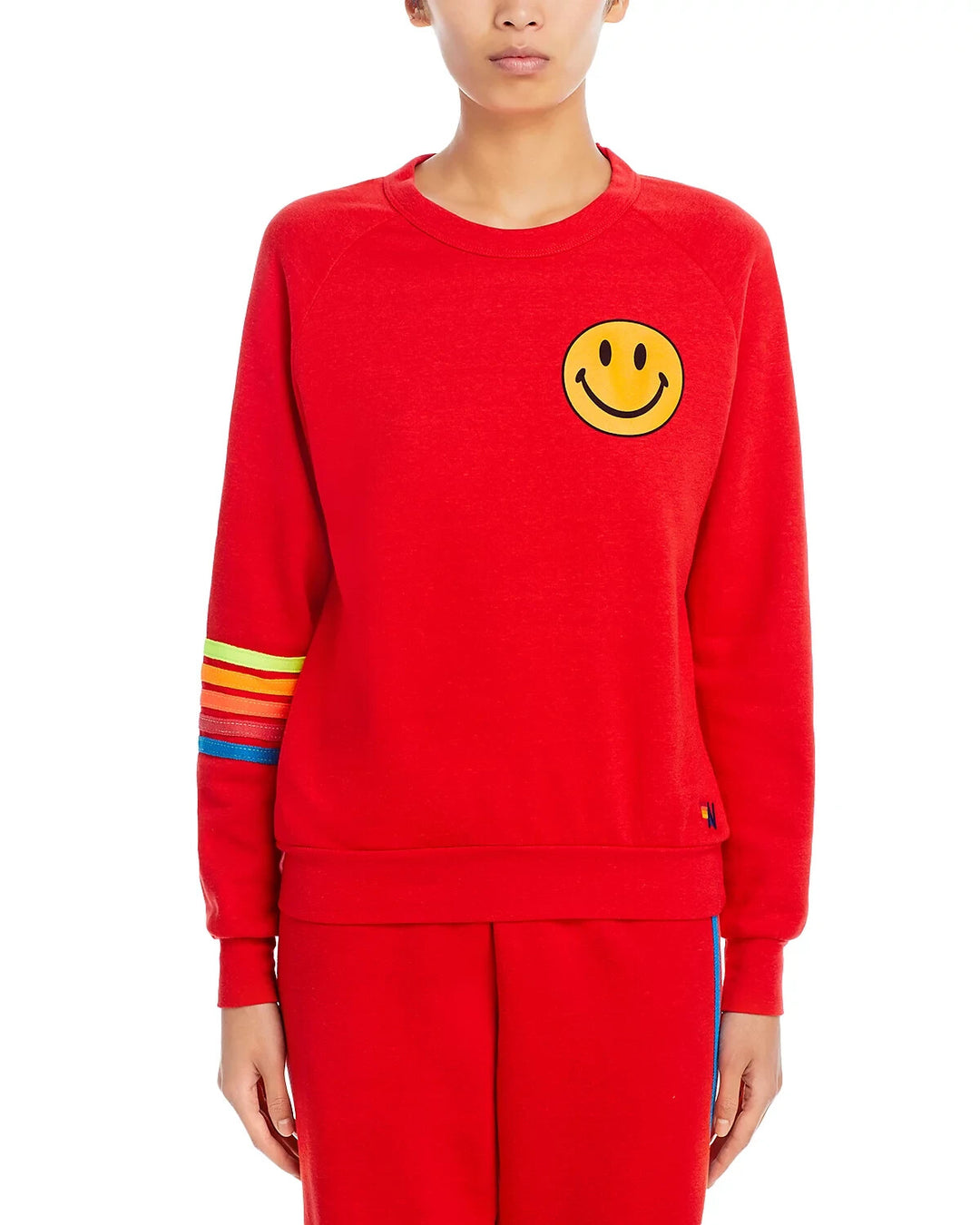 Aviator Nation Smiley Crewneck Sweatshirt MSRP $185