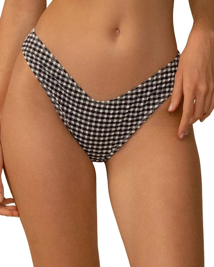 Montce Lulu Gingham Bikini Bottom MSRP $96