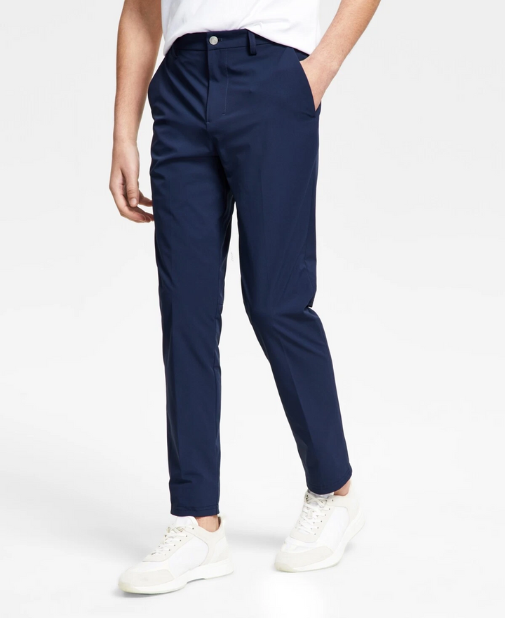 Calvin Klein Men's Slim Fit Tech Solid Performance Dress Pants MSRP $95