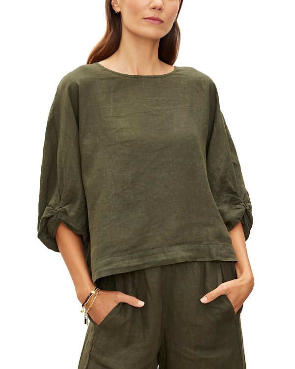 Velvet by Graham & Spencer Cass Knot Sleeve Top MSRP $182