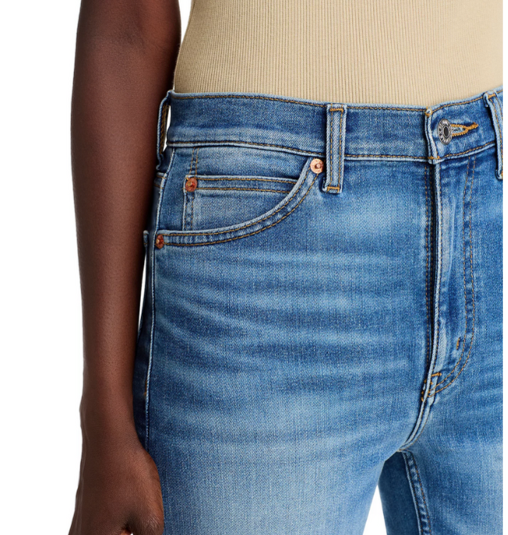 RE/DONE 70s High Rise Cropped Bootcut Jeans MSRP $295