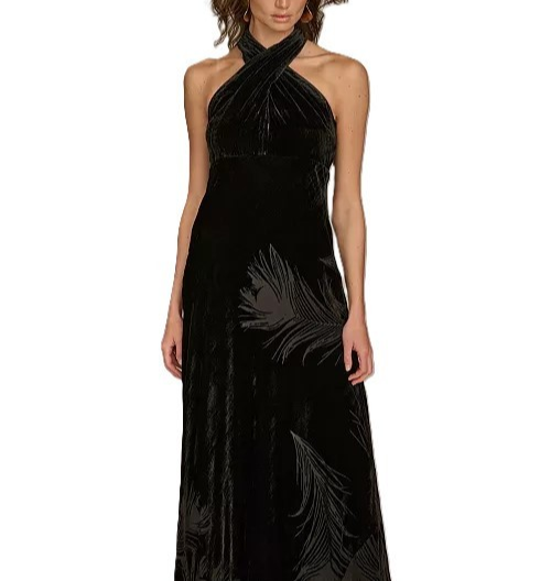 Donna Karan New York Velvet Halter Gown MSRP $299