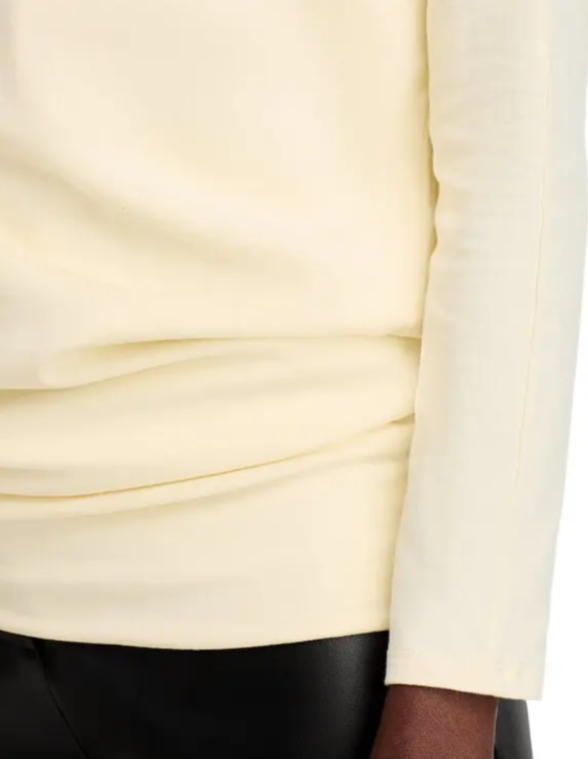 A.W.A.K.E. MODE Jersey Cowl Neck Draped Top MSRP $290