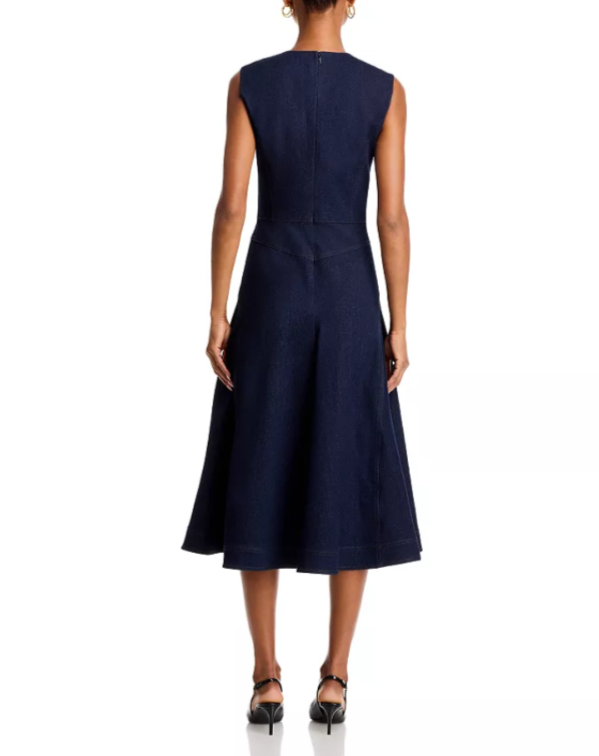 Veronica Beard Karrigan Denim Midi Dress MSRP $548