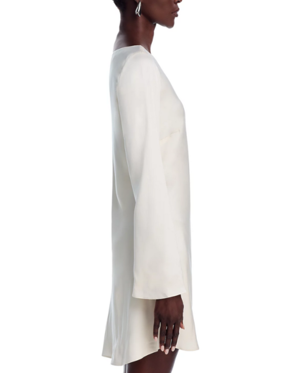 FRENCH CONNECTION Ennis Satin Bell Sleeve Mini Dress MSRP $148