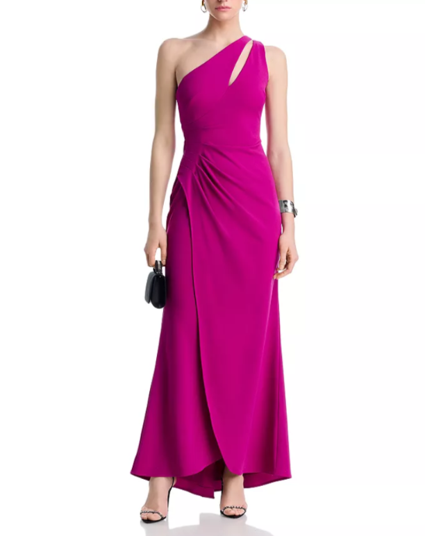 AQUA Cutout One Shoulder Gown MSRP $258