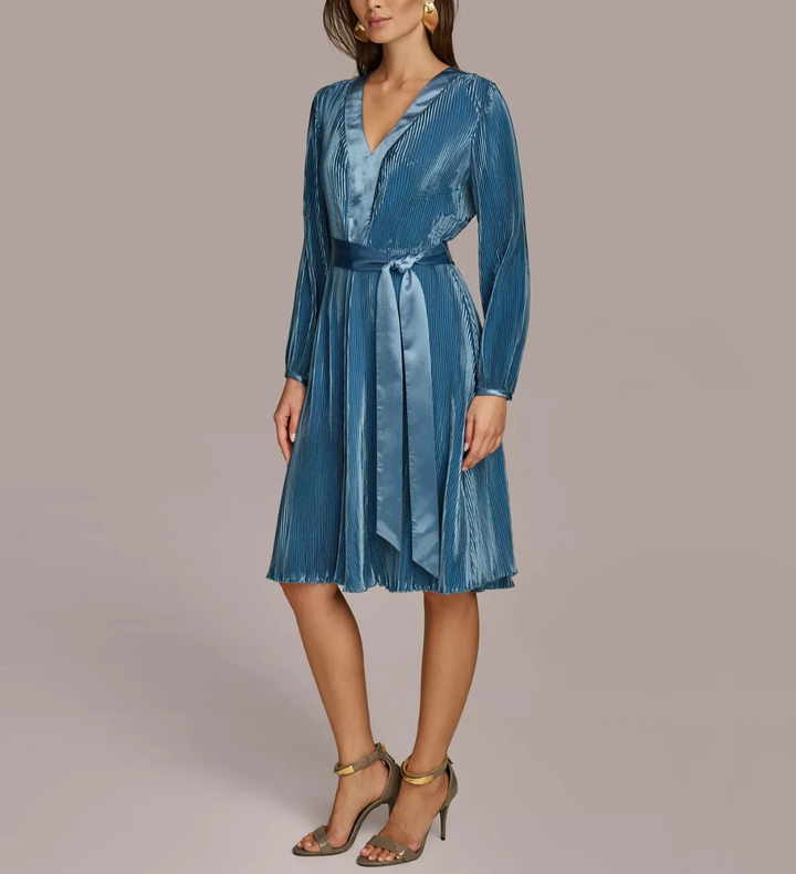 Donna Karan New York Women's Pleated A-Line Dress MSRP $ 229