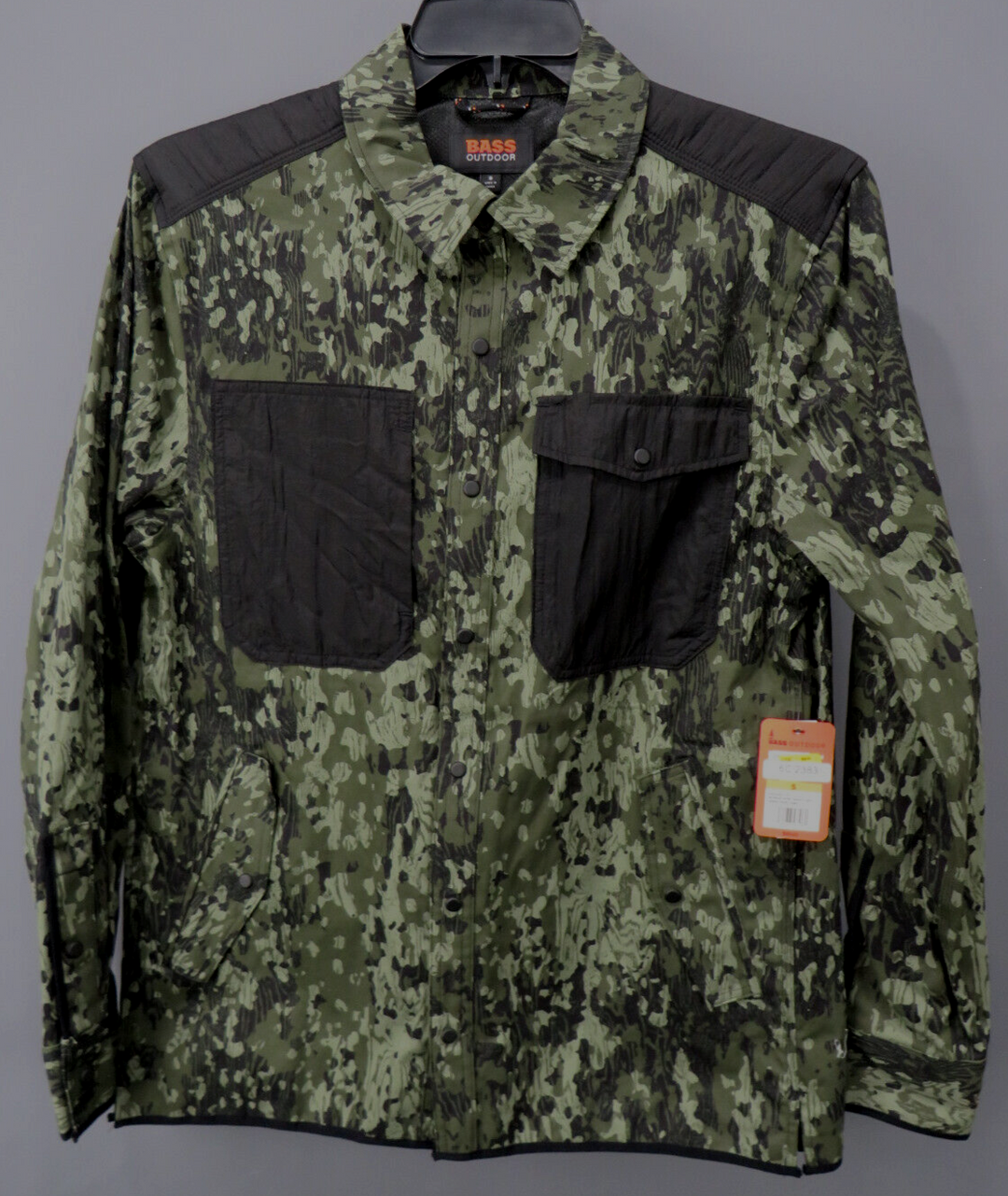 BASS OUTDOOR Worker Stretch Camouflage Shirt Jacket MSRP $89  # 6C 2383 NEW