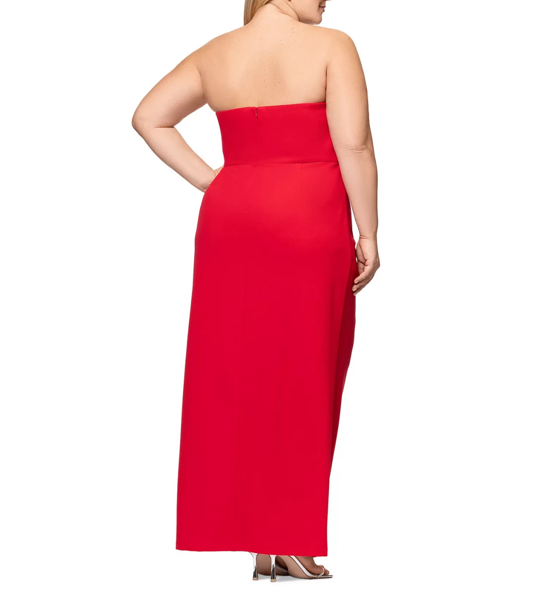 Betsy & Adam Plus Size Sleeveless Scoop-Neck Sheath Gown MSRP $269