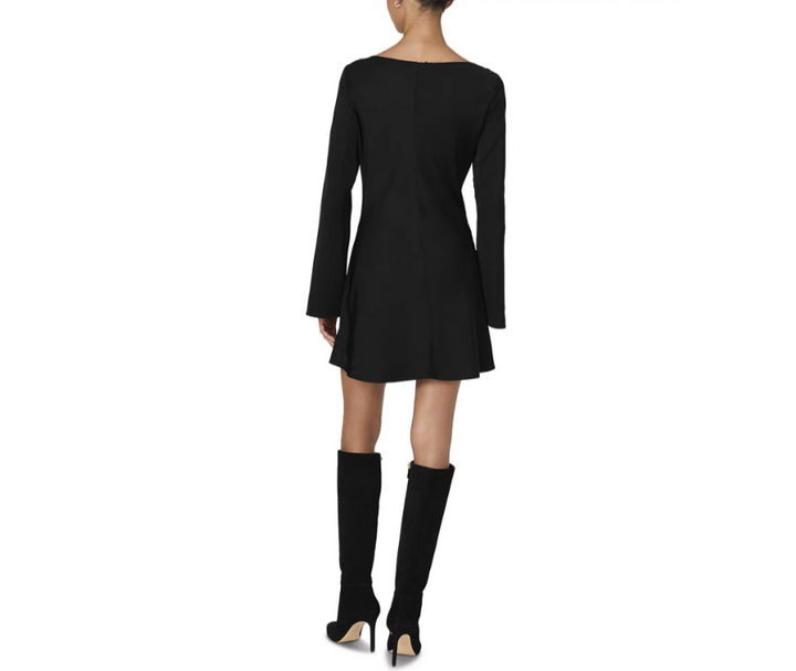 FRENCH CONNECTION Ennis Satin Bell Sleeve Mini Dress MSRP $148