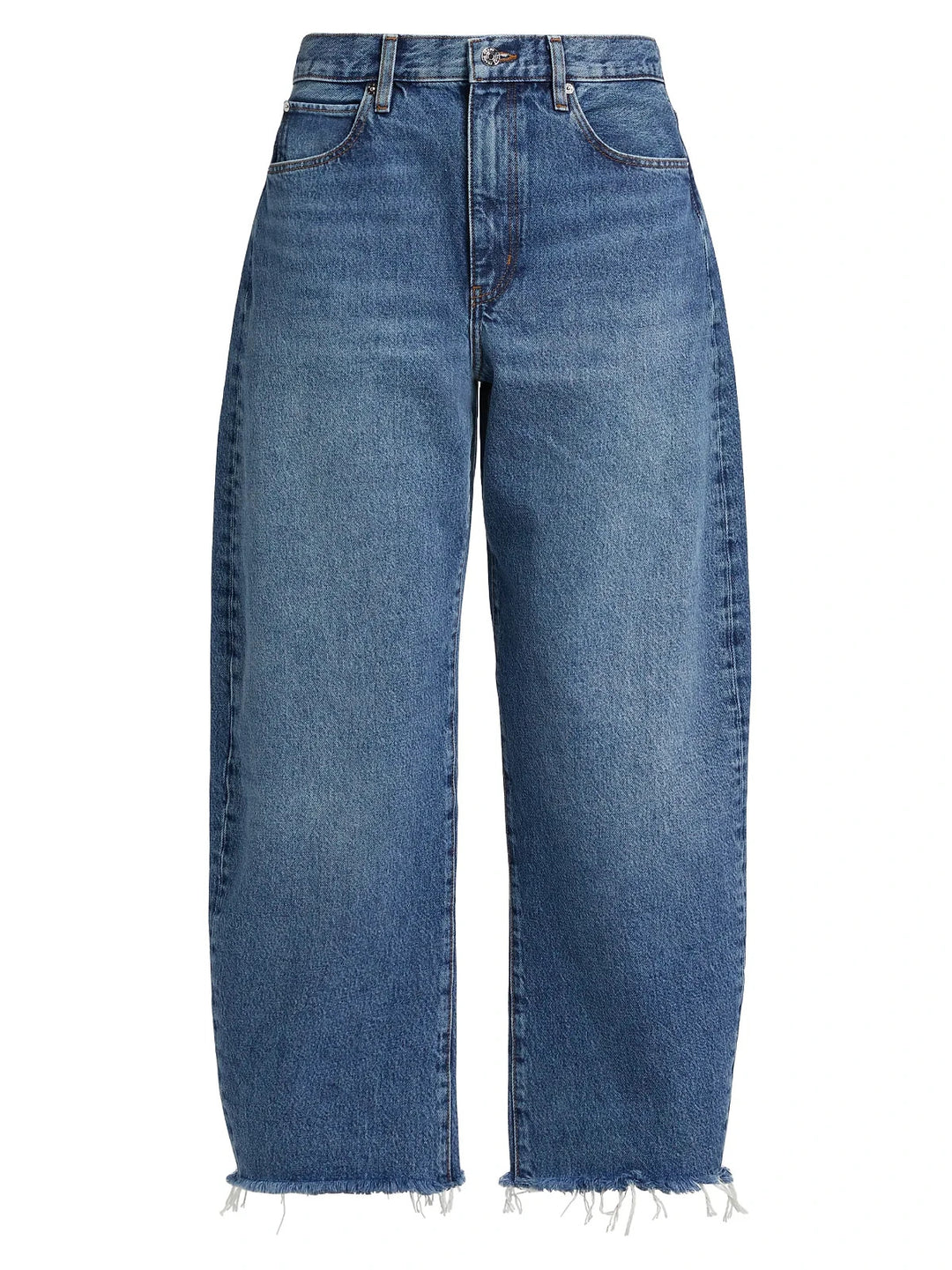 FRAME The Bubble High-Rise Barrel Crop Jeans MSRP $298