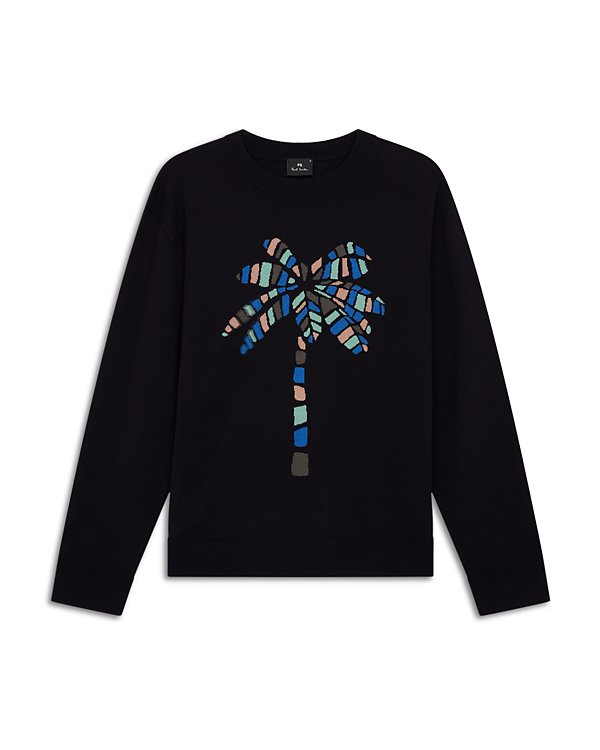 PS Paul Smith Palm Tree Merino Wool Sweater MSRP $350